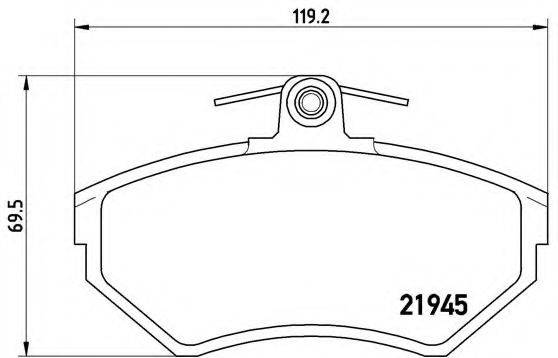 Комплект гальмівних колодок, дискове гальмо BREMBO P 85 042