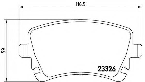 Комплект гальмівних колодок, дискове гальмо BREMBO P 85 083