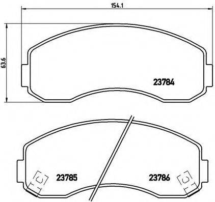 Комплект гальмівних колодок, дискове гальмо BREMBO P 99 003