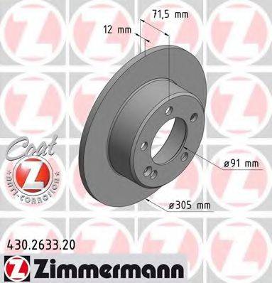 гальмівний диск ZIMMERMANN 430.2633.20