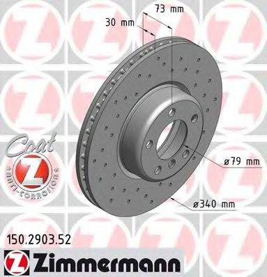 гальмівний диск ZIMMERMANN 150.2903.52