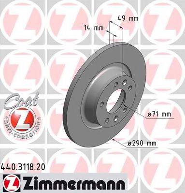 гальмівний диск ZIMMERMANN 440.3118.20