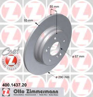 гальмівний диск ZIMMERMANN 400.1437.20