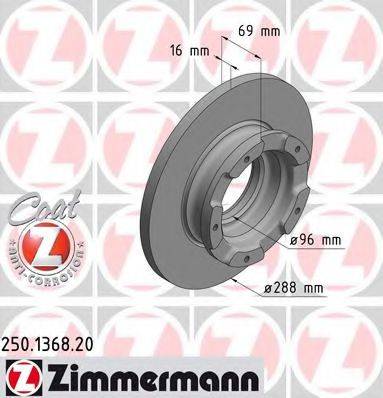 гальмівний диск ZIMMERMANN 250.1368.20