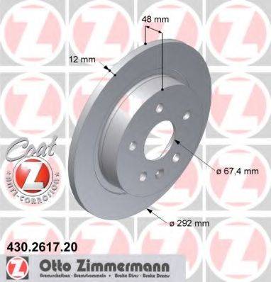 гальмівний диск ZIMMERMANN 430.2617.20