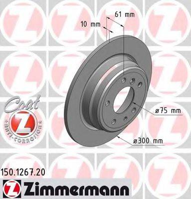 гальмівний диск ZIMMERMANN 150.1267.20