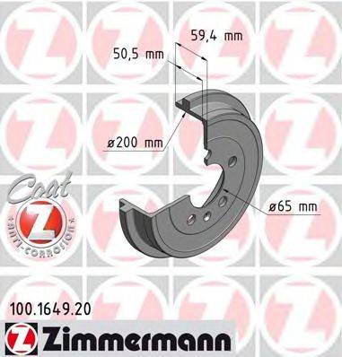 Гальмівний барабан ZIMMERMANN 100.1649.20