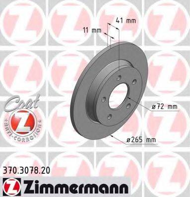 гальмівний диск ZIMMERMANN 370.3078.20