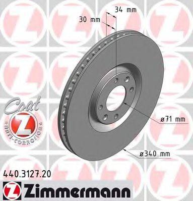 гальмівний диск ZIMMERMANN 440.3127.20