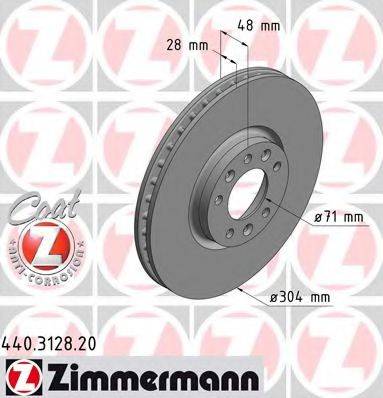 гальмівний диск ZIMMERMANN 440.3128.20