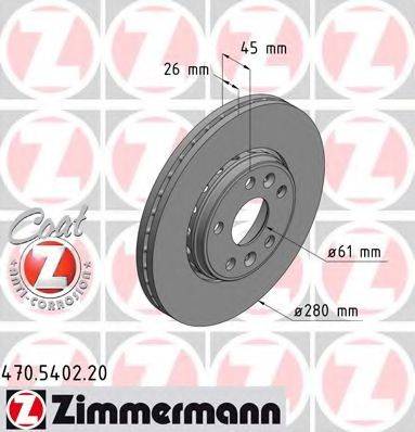 гальмівний диск ZIMMERMANN 470.5402.20