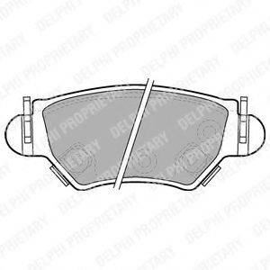 Комплект гальмівних колодок, дискове гальмо DELPHI LP1553