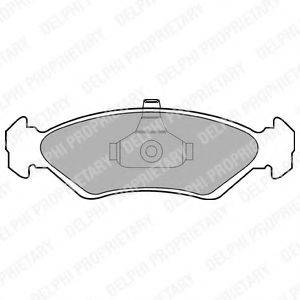 Комплект гальмівних колодок, дискове гальмо DELPHI LP1603