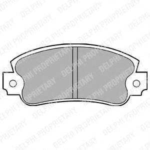 Комплект гальмівних колодок, дискове гальмо DELPHI LP353