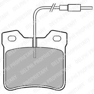 Комплект гальмівних колодок, дискове гальмо DELPHI LP667