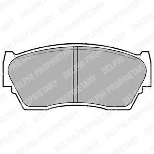 Комплект гальмівних колодок, дискове гальмо DELPHI LP783