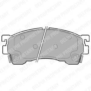Комплект гальмівних колодок, дискове гальмо DELPHI LP801