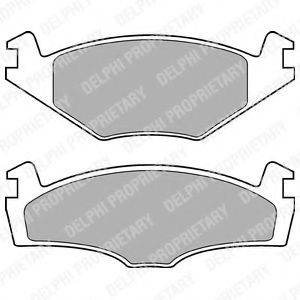 Комплект гальмівних колодок, дискове гальмо DELPHI LP979