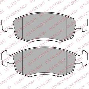 Комплект гальмівних колодок, дискове гальмо DELPHI LP2137