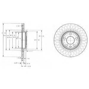 гальмівний диск DELPHI BG3222