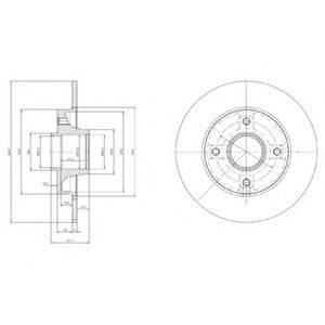 гальмівний диск DELPHI BG9021RS