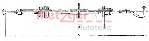 Тросик газу METZGER 11.087